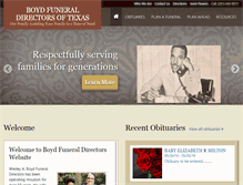 Tablet Screenshot of boydmortuary.com